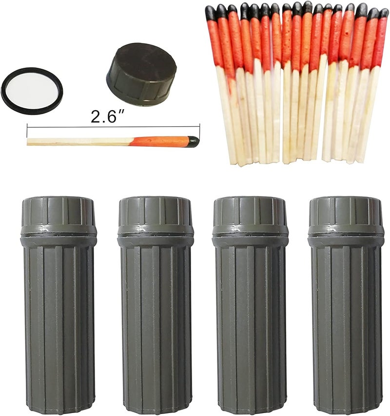 eGreen99 Emergency Fire Starter | Windproof & Waterproof Storm Matches with Waterproof Case & Wax Rope | Survival Gear for Camping, Hiking, Bushcraft, Outdoor Survival - Image 1